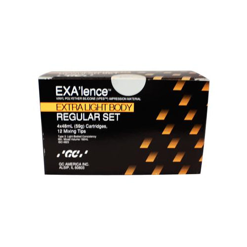 GC 137907 EXA'lence VPES Impression Material Regular Set Extra Light Body 48 mL 4/Pk 137224 GC 137907 EXA'lence VPES Impression Material Regular Set Extra Light Body 48 mL 4/Pk 137224